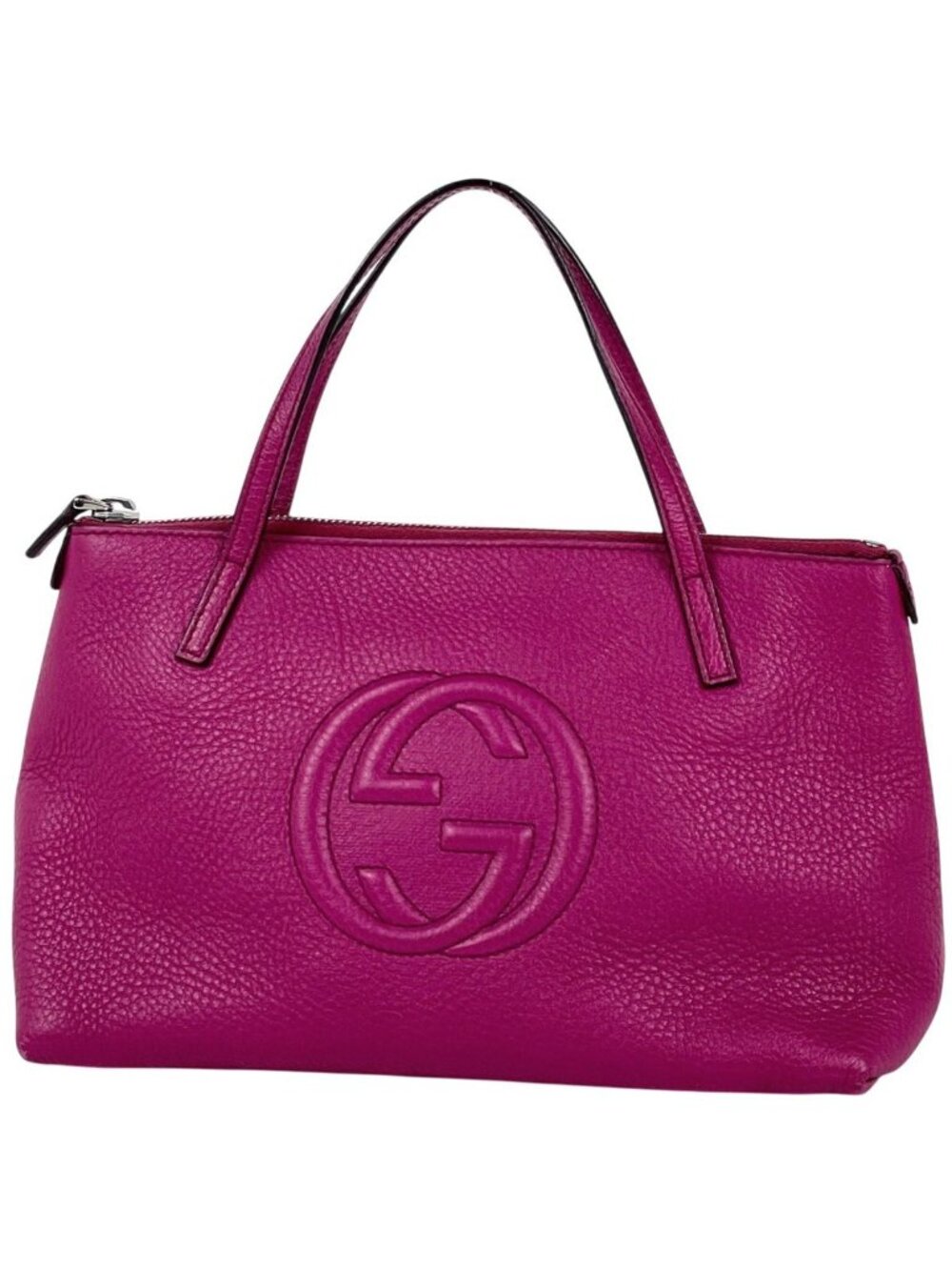 Gucci Soho Handbag Interlocking Leather Pink